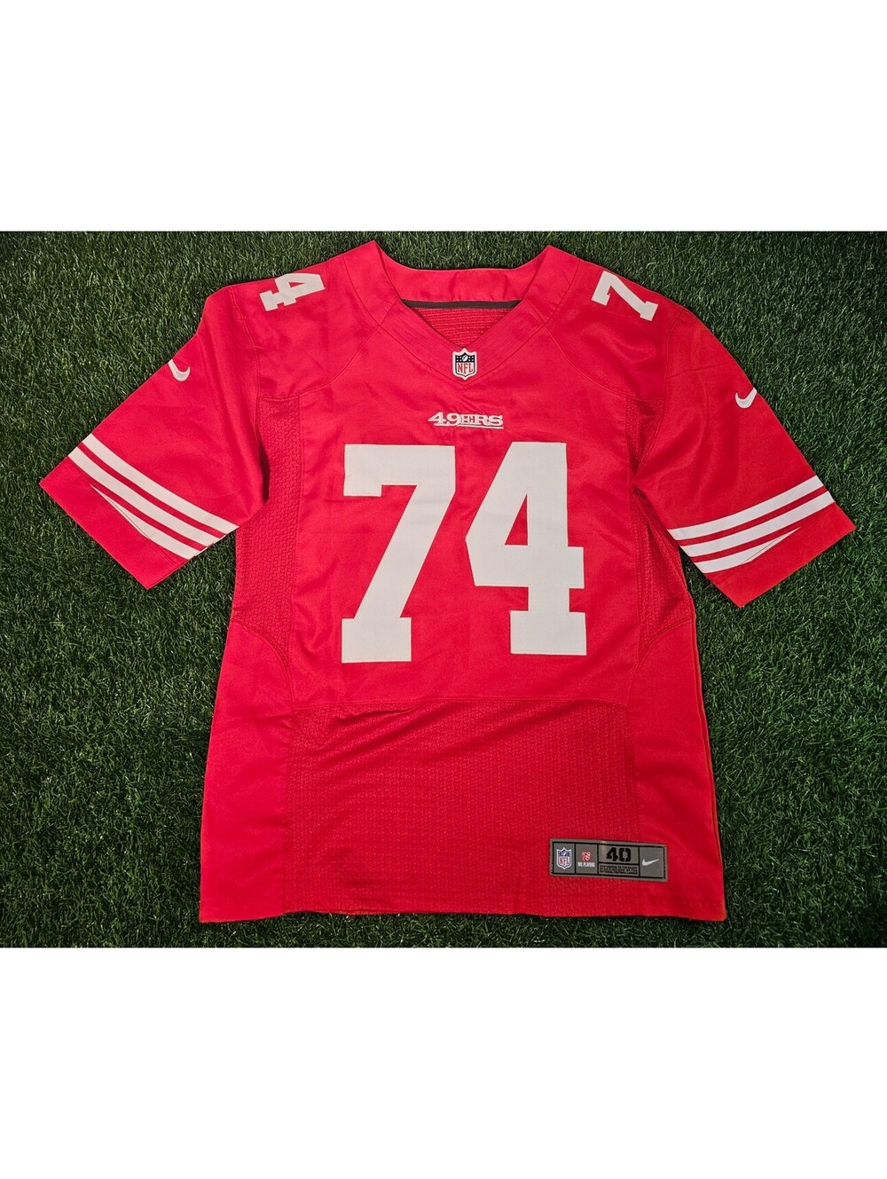 San Francisco 49ers #74 Joe Staley Football Jersey Size 40